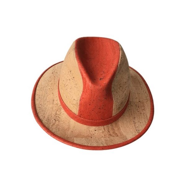 Red Panama Cork Hat with Flat Ribbon