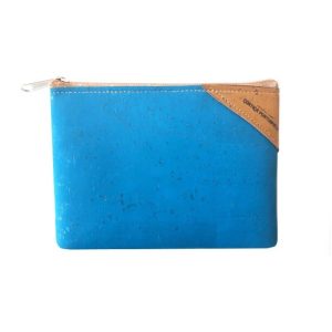 Simple Closure Cork Bag Blue