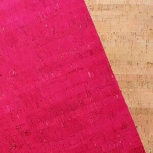 Dark Pink Rustic Cork Fabric