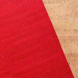 Dark Red Rustic Cork Fabric