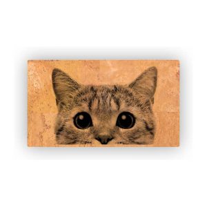 Mosaic Cork Fabric Cats Engraving R145
