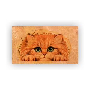 Mosaic Cork Fabric Cats Engraving R159
