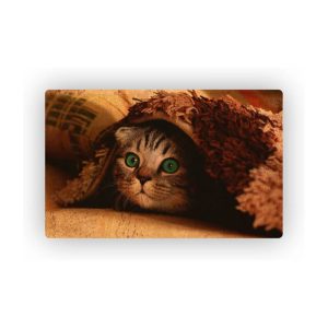 Mosaic Cork Fabric Cats Engraving R223