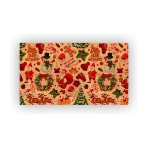 Mosaic Cork Fabric Christmas Engraving R74