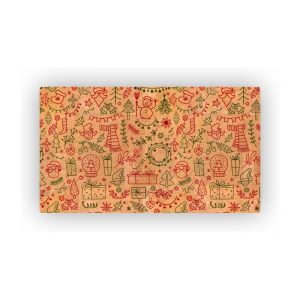 Mosaic Cork Fabric Christmas Engraving R76