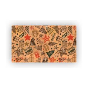 Mosaic Cork Fabric Christmas Engraving R86