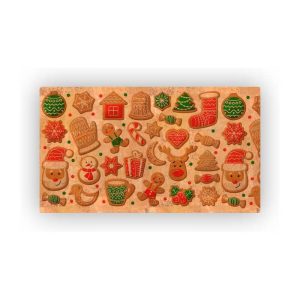 Mosaic Cork Fabric Christmas Engraving R9