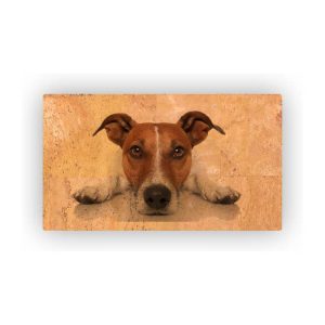 Mosaic Cork Fabric Dogs Engraving R140