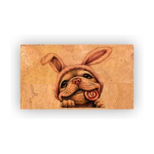 Mosaic Cork Fabric Dogs Engraving R149