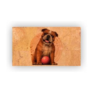 Mosaic Cork Fabric Dogs Engraving R150