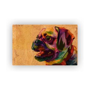 Mosaic Cork Fabric Dogs Engraving R227