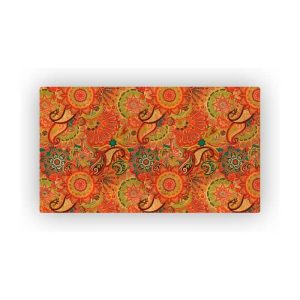 Mosaic Cork Fabric Flowers Engraving R111