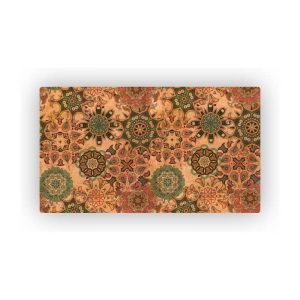 Mosaic Cork Fabric Flowers Engraving R126