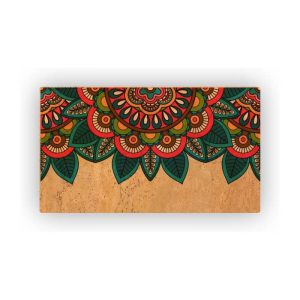 Mosaic Cork Fabric Hindu Engraving R161