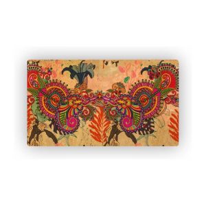 Mosaic Cork Fabric Hindu Engraving R171