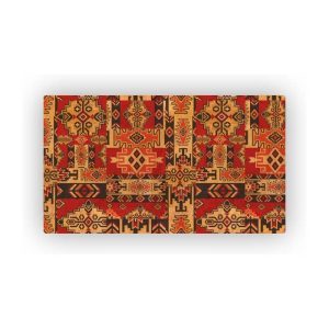 Mosaic Cork Fabric Hindu Engraving R61