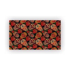 Mosaic Cork Fabric Skulls Engraving R78