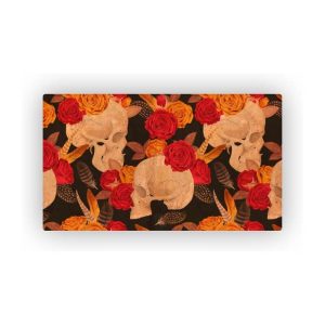 Mosaic Cork Fabric Skulls Engraving R80