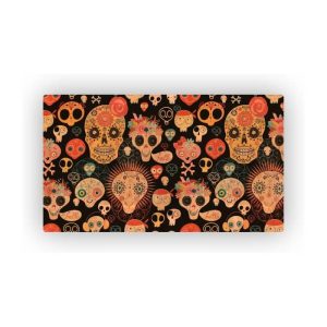 Mosaic Cork Fabric Skulls Engraving R98