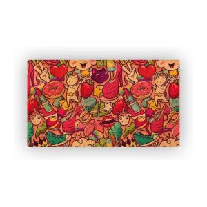 Mosaic Cork Fabric Unicorns Engraving R151