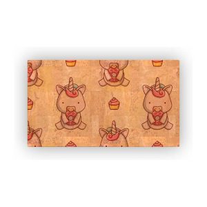 Mosaic Cork Fabric Unicorns Engraving R21