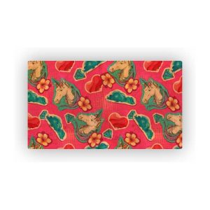 Mosaic Cork Fabric Unicorns Engraving R53