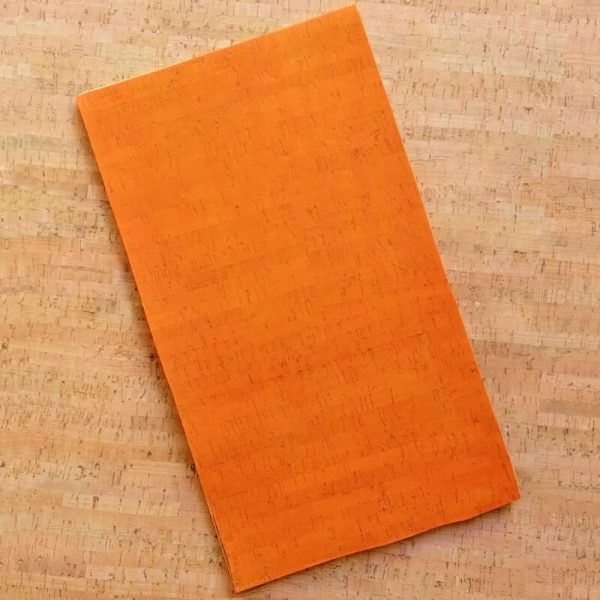 Orange Rustic Cork Fabric