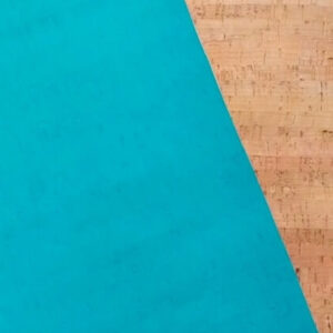 Sea Blue Rustic Cork Fabric